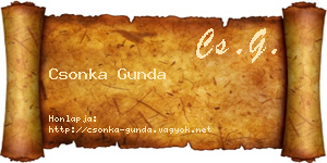 Csonka Gunda névjegykártya